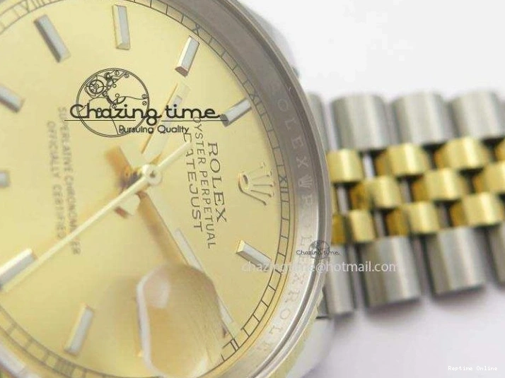 0415 MultiPurpose DateJust 116234 BP Best Edition SS YG Gold Dial On SS Bracelet A2824 V 3942